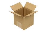 Wellpapp-Faltkarton 1-wellig, 100x100x100mm, Qual. 1.20 braun