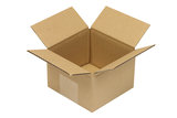 Wellpapp-Faltkarton 1-wellig, 120x120x80mm, Qual. 1.20B braun