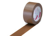 PVC-Packband, stark, 50mm breitx66lfm, 65µ, braun, leise, monta 124, Naturkautschukkleber